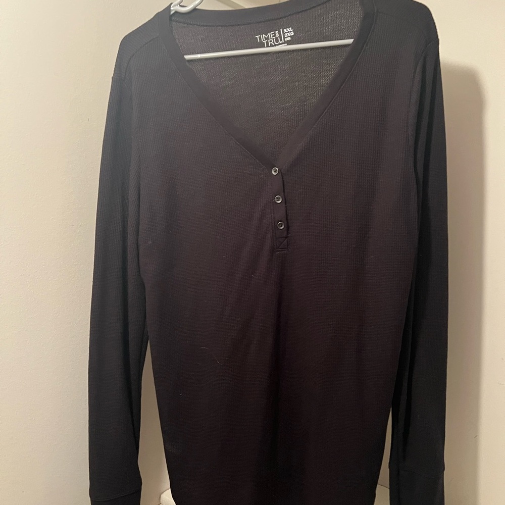 Waffle Knit Long Sleeve Shirt!